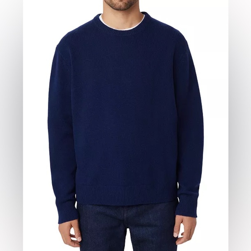Frank & Oak Deep Blue Crewneck Sweater